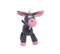 NALEINING Jouets pour chien, poupée couineur en peluche, jouets durables pour mâcheurs agressifs, pour chiens de petite et moyenne taille (âne rose)