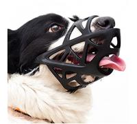 NALEINING Muselière pour Chien en Plastique Panier Souple pour Chien, Doux et Confortable, Anti-morsure et Anti-aboiement, Permet de boire et de haleter, Noir (Taille XL)