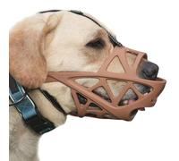 NALEINING Muselière professionnelle anti-déchirure, anti-aboiement, permet de boire - Muselière professionnelle pour animaux de compagnie (taille XL, marron)
