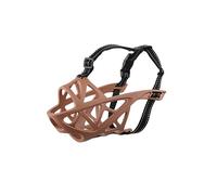 NALEINING Muselière professionnelle pour chiens, anti-morsure et anti-aboiement, permet de boire et de haleter (taille M, marron)