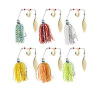 Naler 6 pcs leurres de pêche Artificielle, Spinner Bait appats Crochet de pêche attaquer Sharp Hooks Accessoires
