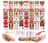 Naler 8 Crackers de Noël à Remplir, Christmas Crackers pour Décoration de Table, Idée Cadeau pour Enfants et Adultes, Fêtes de Noël et Nouvel an