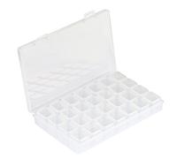 Naler Boîte de Rangement en Plastique Transparent à 28 Compartiments pour Ranger des Perles, des Ongles, des Strass, des Accessoires d'Ongles, des Comprimés