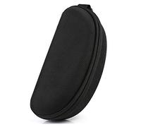 Naler Boîte étui à Lunettes Etui à Lunettes de Soleil Zippé Rigide Fermeture glissière Noir