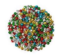 Naler Décorations de la Fête 300 PCS Petites Clochettes 10mm Grelots en Métal Jingle Bells pour Noël/Décoration Multicolore