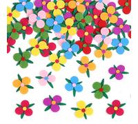 Naler Lot de 120 Fleurs en Feutrine Multicolores,Diamètre 2.8 cm pour Loisirs Créatifs, Déco Fête, Cadeau DIY Enfants/Adultes