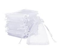 Naler Lot de 120 sachets en organza blanc 7 x 9 cm