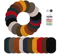Naler Patchs de 30 pièces à Repasser 10 Couleurs Coton Iron-on Patch Flanelle Patchs Denim Patches Jeans Kit de réparation Set Patches thermocollants (2 Styles)