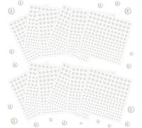 Naler Perle Nacrée Autocollant Anti-Oxydation avec Auto-Adhésives 1320PCS Strass a Coller Blanc pour DIY, Décoration,Maquillage et Ongles pour Enfant, Femme