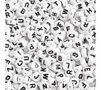 Naler Perles Lettres pour Bracelet 1200 pcs Perle Alphabet