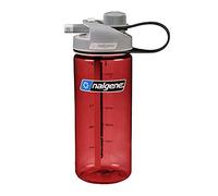 Nalgene Sustain Tritan Bouteille d'eau multidrink sans BPA fabriquée avec des matériaux dérivés de 50% de déchets plastiques, 591 ml, rouge