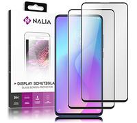 NALIA (2 Pièces Verre Trempé compatible avec Xiaomi Mi 9T Pro, 9H HD Protection d'Écran LCD Full-Cover Film Protège Telephone Portable, Mobile Screen-Protector Remplacement Vitre - Transparent Noir
