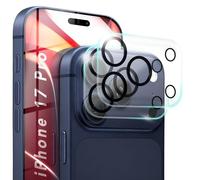NALIA 2x Protection Objectif Caméra pour iPhone 17 Pro, Transparent | Dureté 9H contre les rayures, Verre optiquement neutre, Compatible avec la plupart des coques, Adhérence ferme