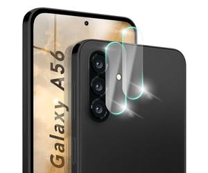 NALIA 2x Protection Objectif Caméra pour Samsung Galaxy A56 - Lentille 9H & Case-Friendly - FOCUS.X2 MAX (HD Verre Trempé Transparent) - Marque Allemande