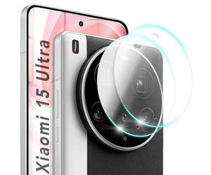 NALIA 2x Protection Objectif Caméra pour Xiaomi 15 Ultra - Lentille 9H & Case-Friendly - FOCUS.X2 MAX (HD Verre Trempé Transparent) - Marque Allemande