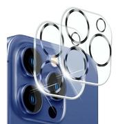 NALIA 2x Protection Objectif compatible avec iPhone 16 Pro Max Verre, Verre Trempé 9H Protecteur de Lentilles Clair pour Caméra Arrière Complète, Facile à Installer, Cache Transparent Résistant
