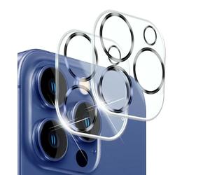 NALIA 2x Protection Objectif compatible avec iPhone 16 Pro Max Verre, Verre Trempé 9H Protecteur de Lentilles Clair pour Caméra Arrière Complète, Facile à Installer, Cache Transparent Résistant