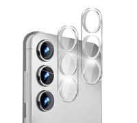NALIA 2x Verre de Protection de la Caméra compatible avec Samsung Galaxy S24 Verre, Protection Claire de Lentille pour la Caméra Arrière, Verre Trempé 9H Résistant, Facile à installer