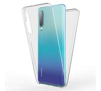 NALIA 360 Degrés Coque Compatible avec Huawei P30, Slim Transparent Full Cover Hard Case Arriere & Protection ecran Avant, Anti-Choc Mince Etui Telephone Portable Protege Housse, Couleur:Transparent