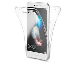 NALIA 360-Degrés Coque Compatible avec Huawei P8 Lite 2017, Protection Tout Round Housse Silicone Full-Cover, Transparent Case Écran Integrale Ultra-Fine Souple Slim Bumper Etui, Couleur:Transparent