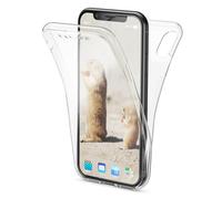 NALIA 360-Degrés Coque Compatible avec iPhone X XS, Protection Tout Round Housse Silicone Portable Full-Cover, Transparent Case Écran Integrale, Ultra-Fine Souple Bumper Etui, Couleur:Transparent