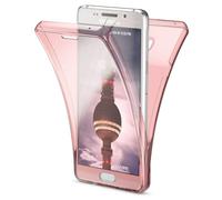 NALIA 360-Degrés Coque Compatible avec Samsung Galaxy A3 2016, Protection Tout Round Housse Silicone Portable Full-Cover, Transparent Case Écran Integrale, Fine Souple Slim Bumper Etui - Rose Gold Or