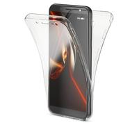 NALIA 360-Degrés Coque Compatible avec Samsung Galaxy J6, Protection Tout Round Housse Silicone Portable Full-Cover, Transparent Case Écran Integrale Fine Souple Slim Bumper Etui, Couleur:Transparent