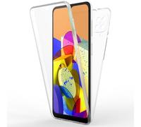 NALIA 360 Degrés Housse Compatible avec Samsung Galaxy A12 Coque, Transparent Full-Cover Etui Cristal Clair Protection d'Ecran Avant & Arrière Hardcase, Anti-Choc Couverture Slim Clear Case Integrale