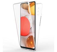 NALIA 360 Degrés Housse Compatible avec Samsung Galaxy A42 5G Coque, Transparent Full-Cover Etui Cristal Clair Protection d'Ecran Avant & Arrière Hardcase, Anti-Choc Couverture Rigide Case Integrale