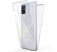 NALIA 360 Degrés Housse Compatible avec Samsung Galaxy A51 Coque, Transparent Full Cover Complet Case Arriere & Protection Ecran Avant, Anti-Choc Mince Telephone Portable Protege Etui - Transparent