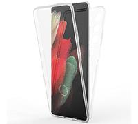 NALIA 360 Degrés Housse Compatible avec Samsung Galaxy S21 Ultra Coque, Transparent Full-Cover Etui Clair Protection d'Ecran Avant & Arrière Hardcase, Anti-Choc Couverture Rigide Clear Case Integrale