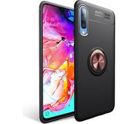 NALIA 360° Ring Handy Cover pour Samsung A70, Case Cover protection coque TPU Rose Gold