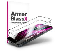 NALIA ArmorGlassX compatible avec Apple iPhone 17 Pro Max Verre (Protection d'Écran Ultra-Claire), 2x Verre Trempé 9H Dur, Anti-Rayures, Toucher Optimisé, Anti-Traces, Bord Noir, Coques Compatibles