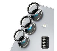 NALIA Bagues Protection Caméra Verre pour Samsung Galaxy S25 Plus - Lentilles & Compatible Coques - FOCUS.PRO CLX (Dureté 9H & Cadre de Pose) - Marque Allemande, Couleur:Argent