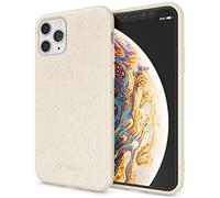 NALIA Biodégradable Housse Compatible avec iPhone 11 Pro Coque, Naturel Eco-Friendly & Recyclable Anti-Choc Etui, Mince Organique Cover Bio Case Smartphone Protection, Zéro Déchet, Couleur:Blanc