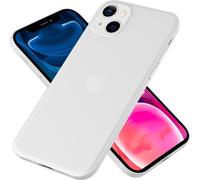 NALIA Boîtier rigide extrêmement fin pour iPhone 13 Mini, transparent 0,3mm fin blanc
