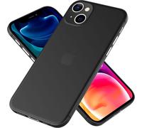 NALIA Boîtier rigide extrêmement fin pour iPhone 13, Transparent 0,3mm Mince Ultra-mince Mat Anti-traces de doigts Léger Noir