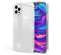 NALIA Brillante Housse Compatible avec iPhone 12 Pro Max Coque, Glitter Case Bling Cover Silicone Gel Protection, Anti-Choc Bumper Protege Strass Couverture Paillettes Etui Souple, Couleur:Argent