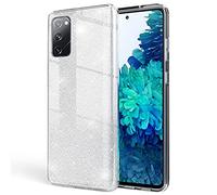 NALIA Brillante Housse Compatible avec Samsung Galaxy S20 FE Coque, Glitter Case Bling Cover Telephone Portable Protection, Anti-Choc Bumper Etui Strass Couverture Protege Paillettes, Couleur:Argent