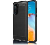 NALIA Carbon Look Case pour Huawei P40, housse de protection pour téléphone portable Cover Bumper
