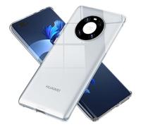 NALIA Clair Housse Compatible avec Huawei Mate 40 Pro Coque, Transparent Cover Rigide & Silicone Bumper, Cristal Protection Case Dure Résistant aux Rayures, Slim Plastique Anti-Choc Couverture Mince