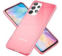 NALIA Clair Housse Néon Compatible avec Samsung Galaxy A53 Coque, Transparent Coloré Silicone Cover Mince Translucide Protection, Slim Case Anti-Choc Couverture Souple Bumper Etui, Couleur:Pink Rose