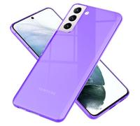 NALIA Clair Housse Néon Compatible avec Samsung Galaxy S21 Coque, Transparent Coloré Silicone Cover Mince Translucide Protection, Slim Case Anti-Choc Couverture Flexible Bumper, Couleur:Lilas