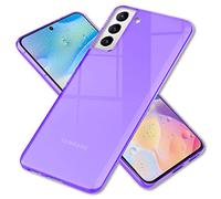 NALIA Clair Housse Néon Compatible avec Samsung Galaxy S22 Coque, Transparent Coloré Silicone Cover Mince Translucide Protection, Slim Case Anti-Choc Couverture Souple Bumper Etui, Couleur:Lilas