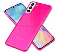 NALIA Clair Housse Néon Compatible avec Samsung Galaxy S22 Plus Coque, Transparent Coloré Silicone Cover Mince Translucide Protection, Slim Case Anti-Choc Couverture Souple Bumper, Couleur:Pink Rose