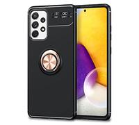 NALIA Coque Anneau pour Samsung Galaxy A72 - Support 360° & pour Support Aimanté - GRIP360 (Housse Silicone Mat) - Marque Allemande, Couleur:Rose Or