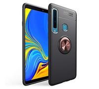 NALIA Coque avec Bague Compatible avec Samsung Galaxy A9 2018, Housse Protection Case avec 360° Ring Stand pour Support Voiture Magnetique, Fine Mince Cover Bumper Slim Phone Etui, Couleur:Gold Or