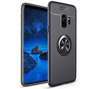 NALIA Coque avec Bague Compatible avec Samsung Galaxy S9, Housse Protection Case avec 360° Ring Stand pour Support Voiture Magnetique, Fine Mince Telephone Portable Cover Etui Résistant - Noir
