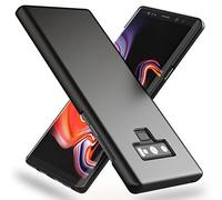 NALIA Coque Compatible avec Samsung Galaxy Note 9, Ultra-Fine Housse Protection Rigide Slim-Fit Cover en Look Métal, Mince Téléphone Portable Etui Hard-Case Smart-Phone Bumper Skin, Couleur:Noir