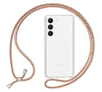 NALIA Coque Cordon pour Samsung Galaxy S23 Plus - Housse Hybride Transparente & Lanière - HANGIT Pro (Dos Anti-Jaunissement & Réglable) - Marque Allemande, Couleur:Arc-en-Ciel